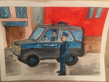 рисунок полиция